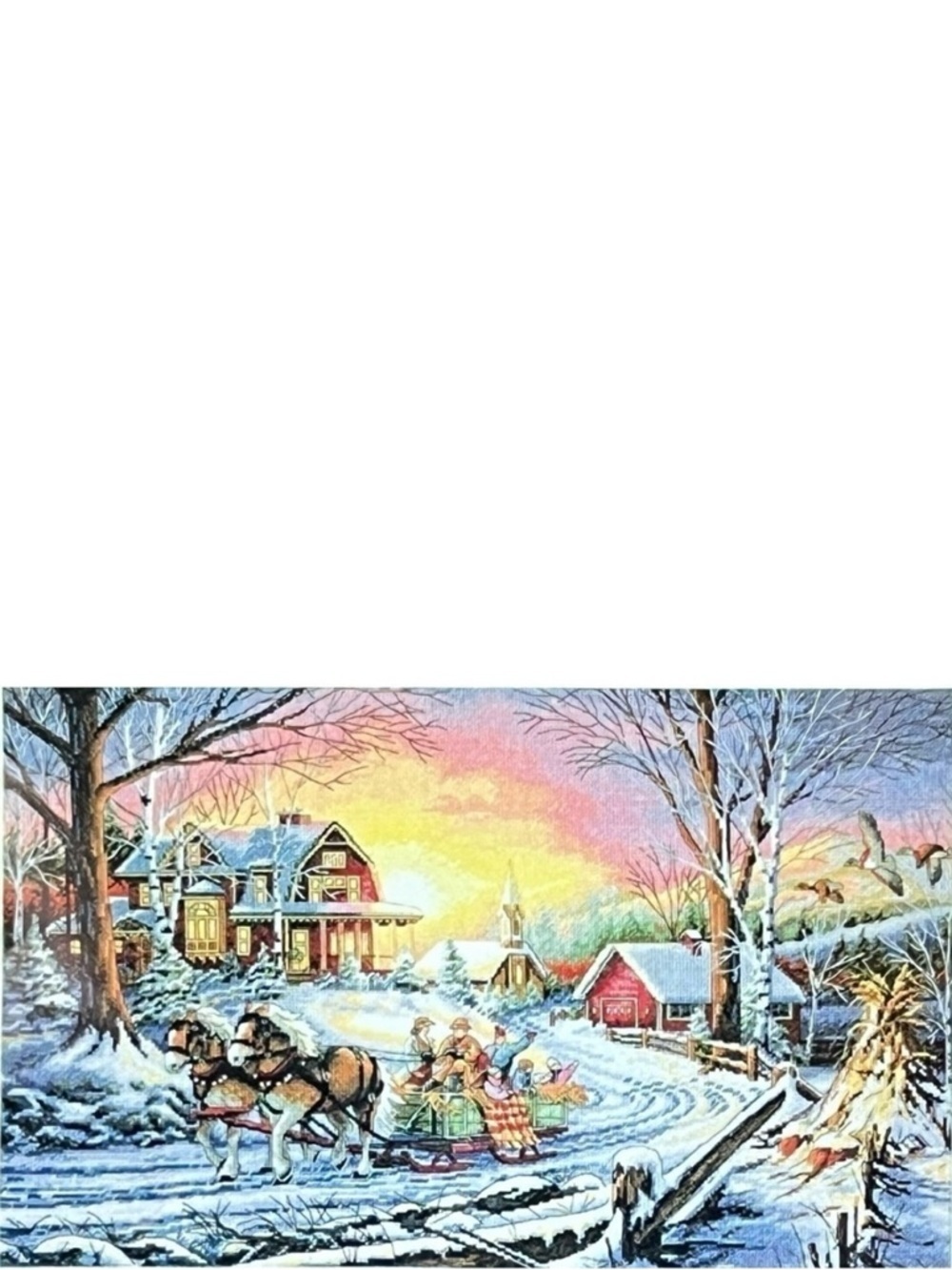 Dimensions Pleasures of Winter Counted Cross Stitch Kit Victorian Snow Horse New